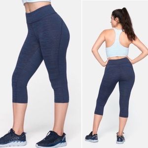 OUTDOOR VOICES TechSweat Kneecap Crop Leggings Baltic Blue